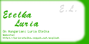 etelka luria business card